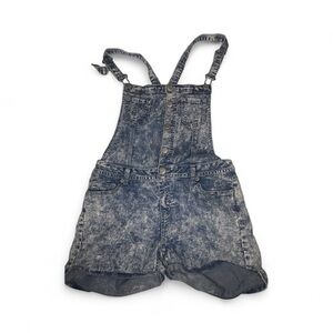 Wax Jean Blue Denim Overall Shorts